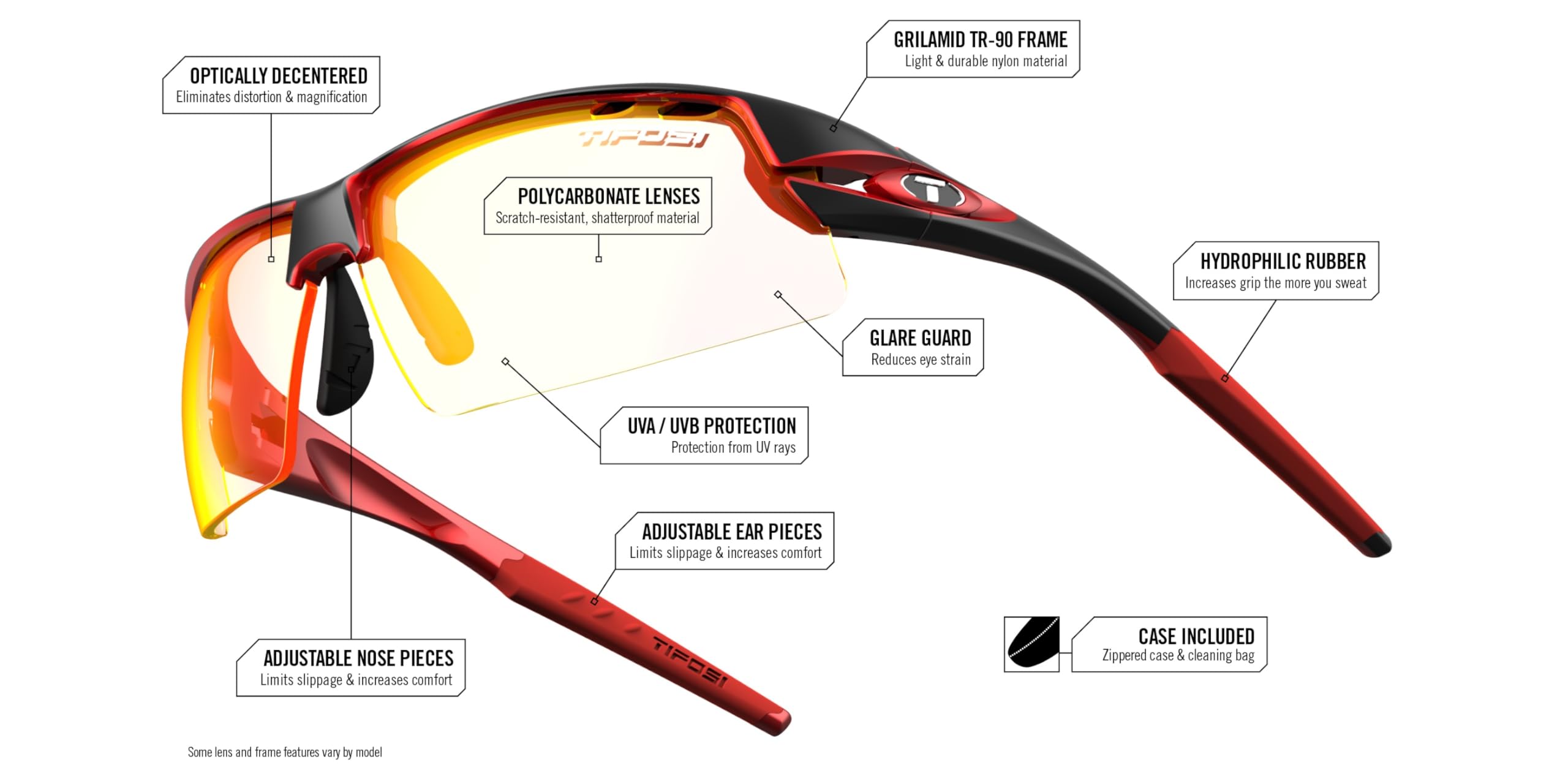 Tifosi Crit Photochromic Sport Sunglasses – Crystal Black Light Night
