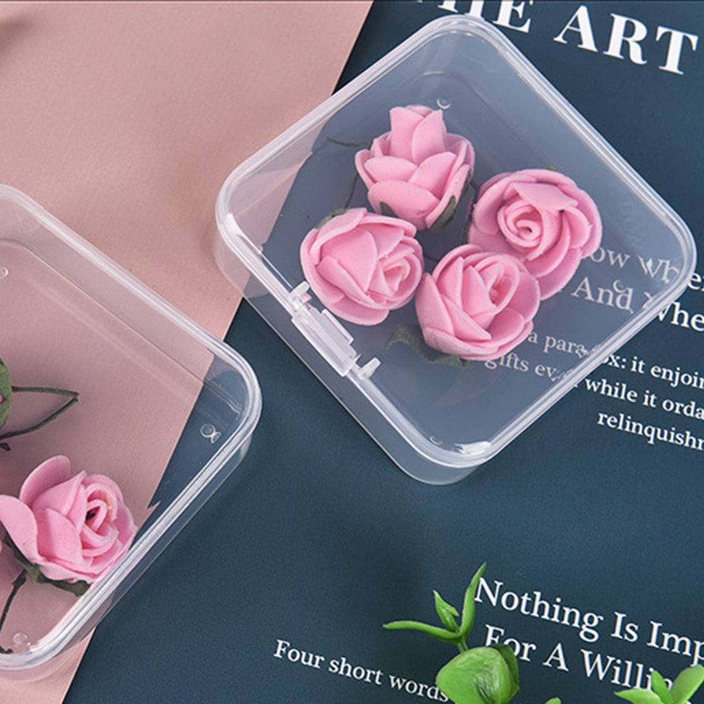 100-Pack Clear Plastic Mini Storage Boxes with Lids