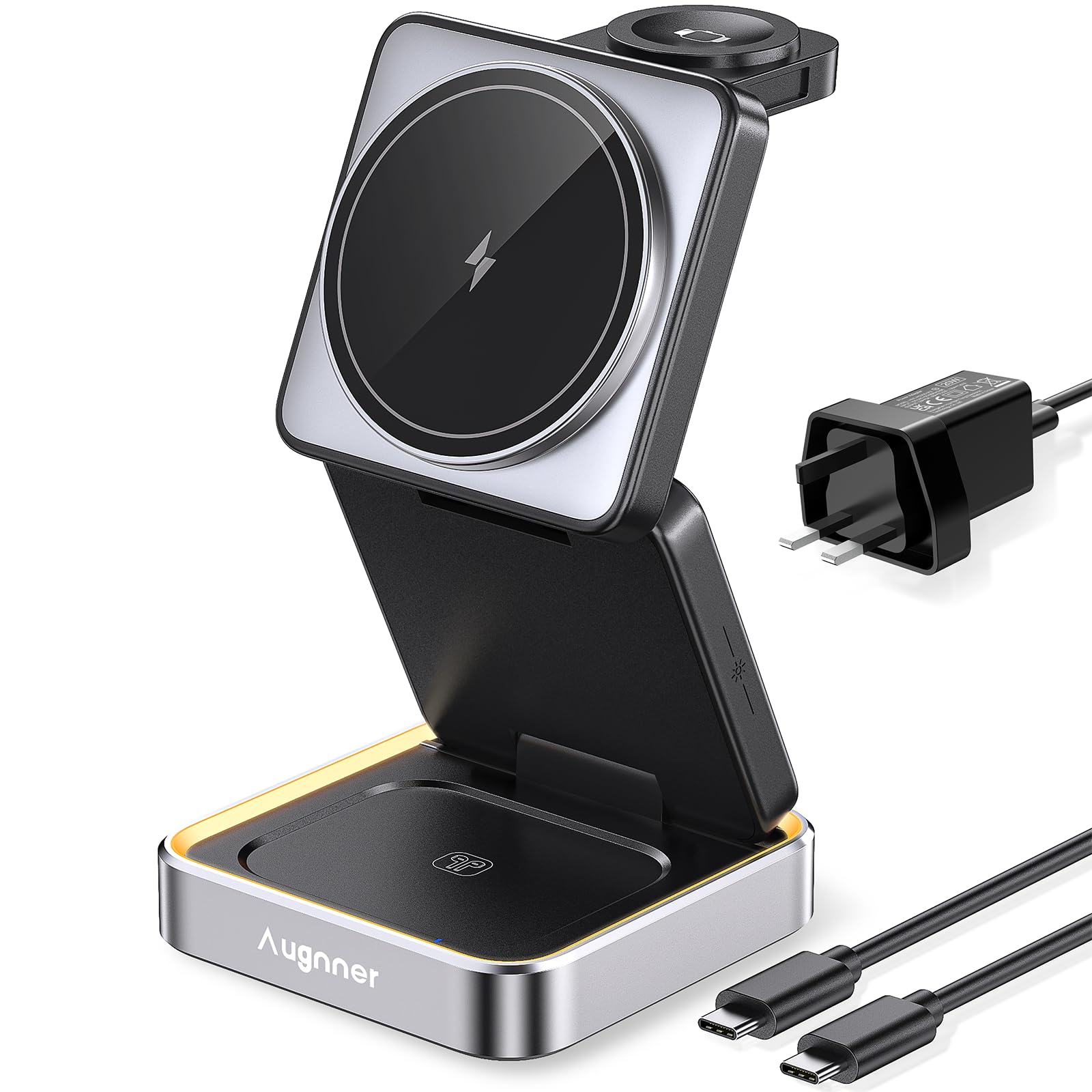 3-in-1 Magnetic Wireless Charger - Foldable MagSafe Station