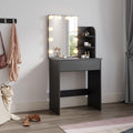 ZANOFIRA Vanity Table with LED Mirror | Modern Makeup Desk with Storage
