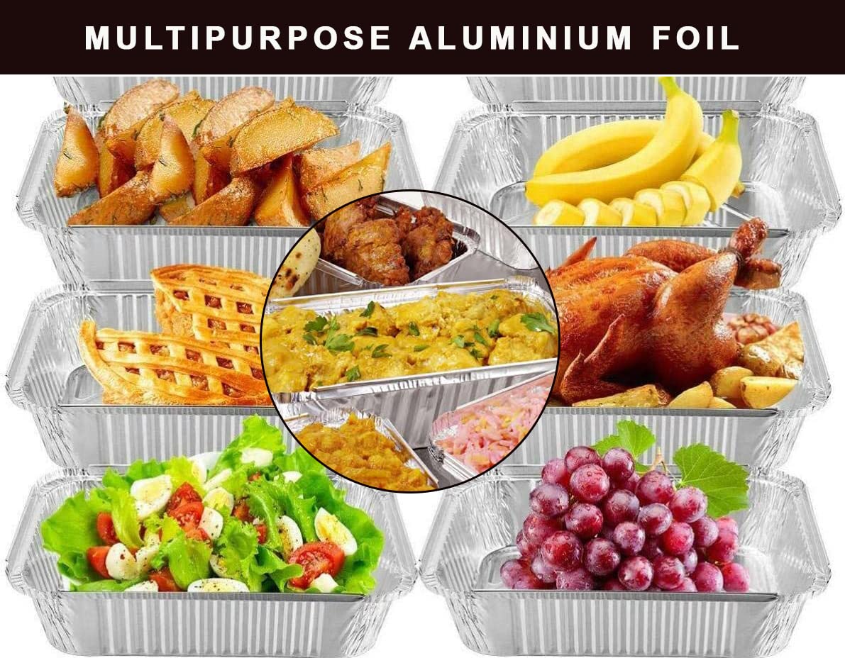 Best House Extra Large Aluminium Foil Baking Trays - 50 Pack (52.5cm)