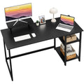 GreenForest Office Desk 140cm with Monitor Stand, Black - image 1