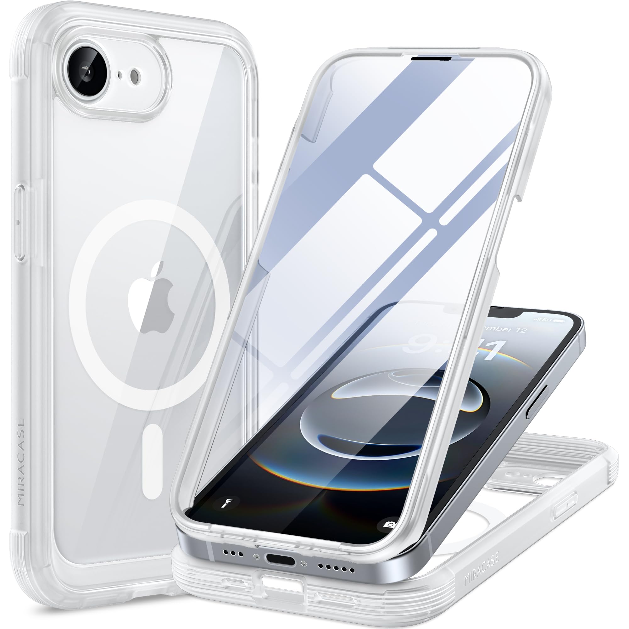 Miracase Magnetic Case for iPhone 16e | Full Body Shockproof Cover