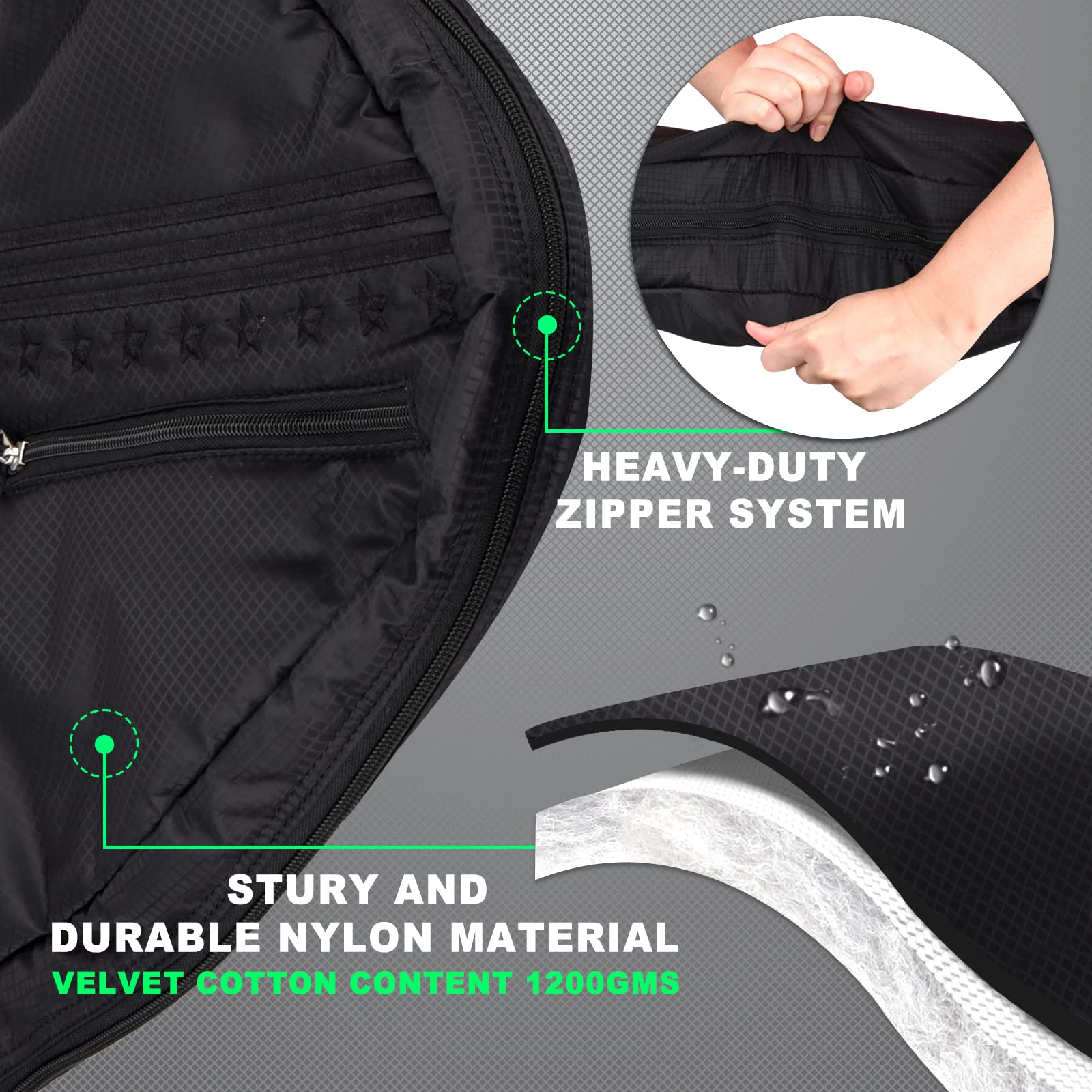 Big Teeth Waterproof Golf Sunday Bag – Lightweight Travel Club Carry Case