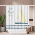 Woutay Sailing Shower Curtain | Waterproof Mold Resistant Polyester