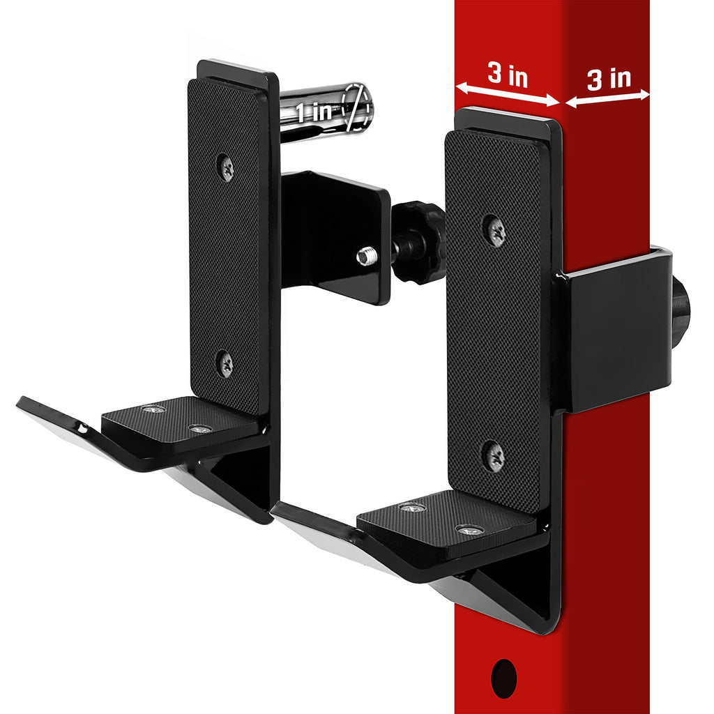 Yes4All 3x3 Power Rack J-Hooks | 1000lb Capacity Steel Barbell Holders
