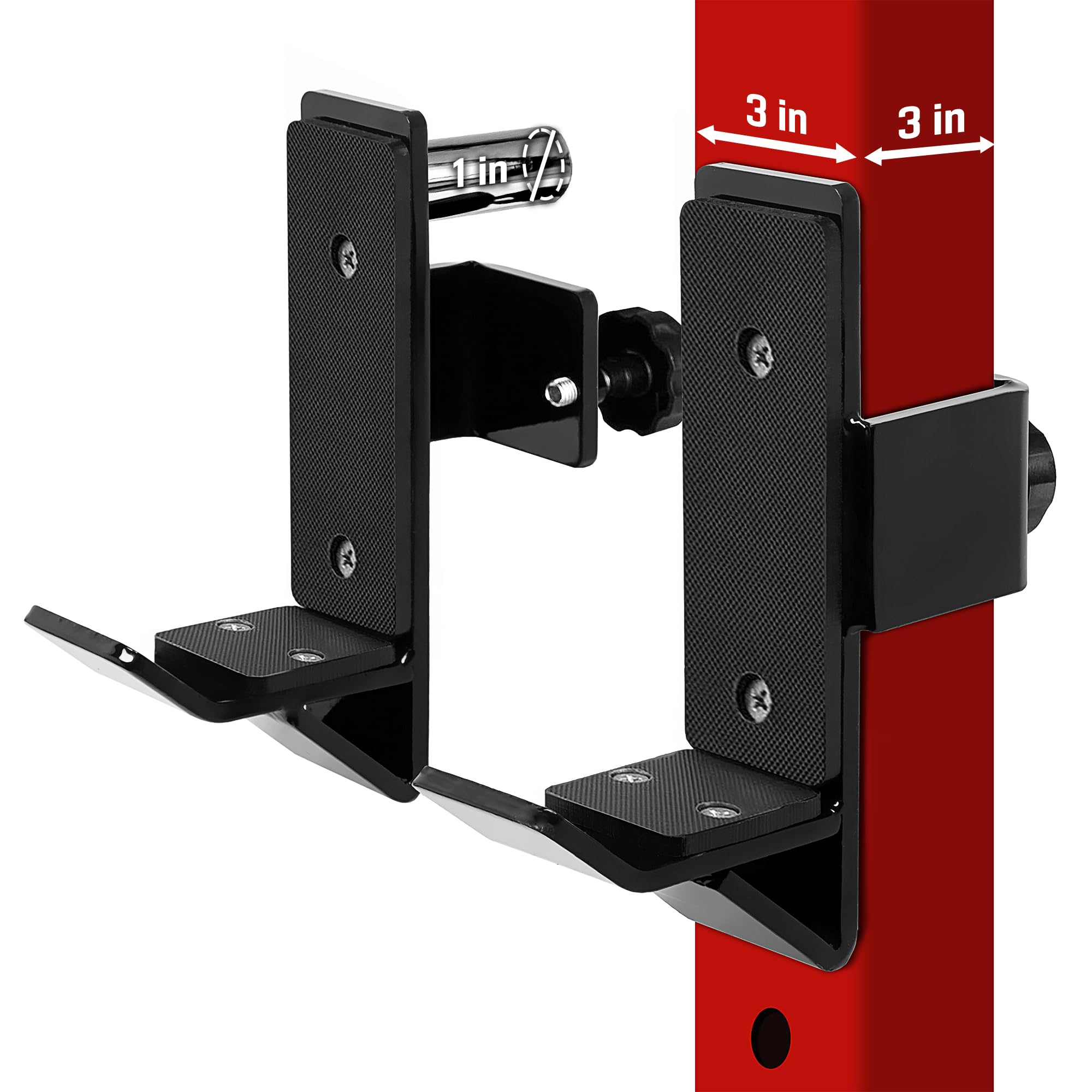 Yes4All 3x3 Power Rack J-Hooks | 1000lb Capacity Steel Barbell Holders
