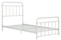 DHP Wallace Metal Bed – Vintage Twin Platform Frame with Slats, White