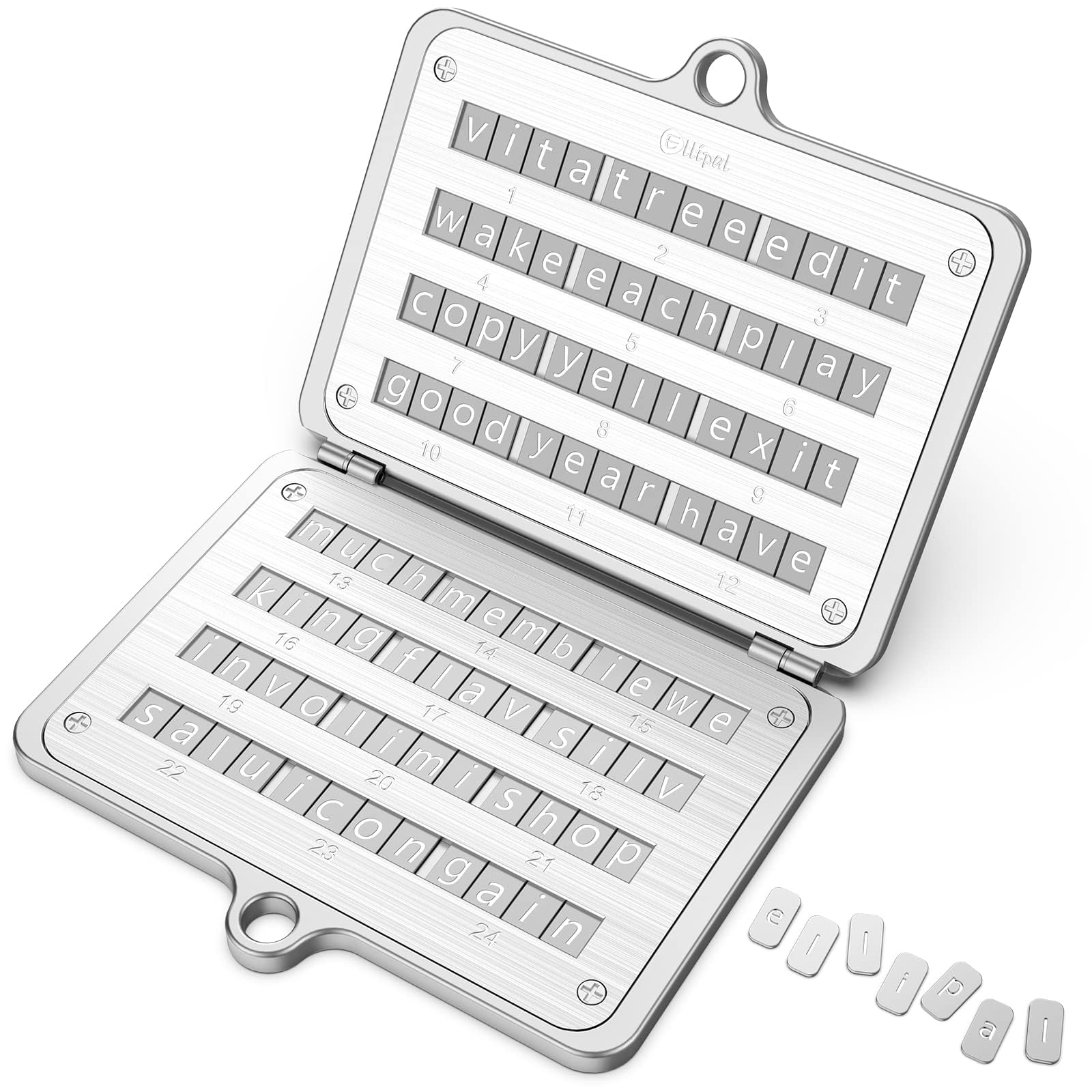 ELLIPAL Crypto Seed Phrase Backup – 316 Stainless Steel BIP39 Metal Storage