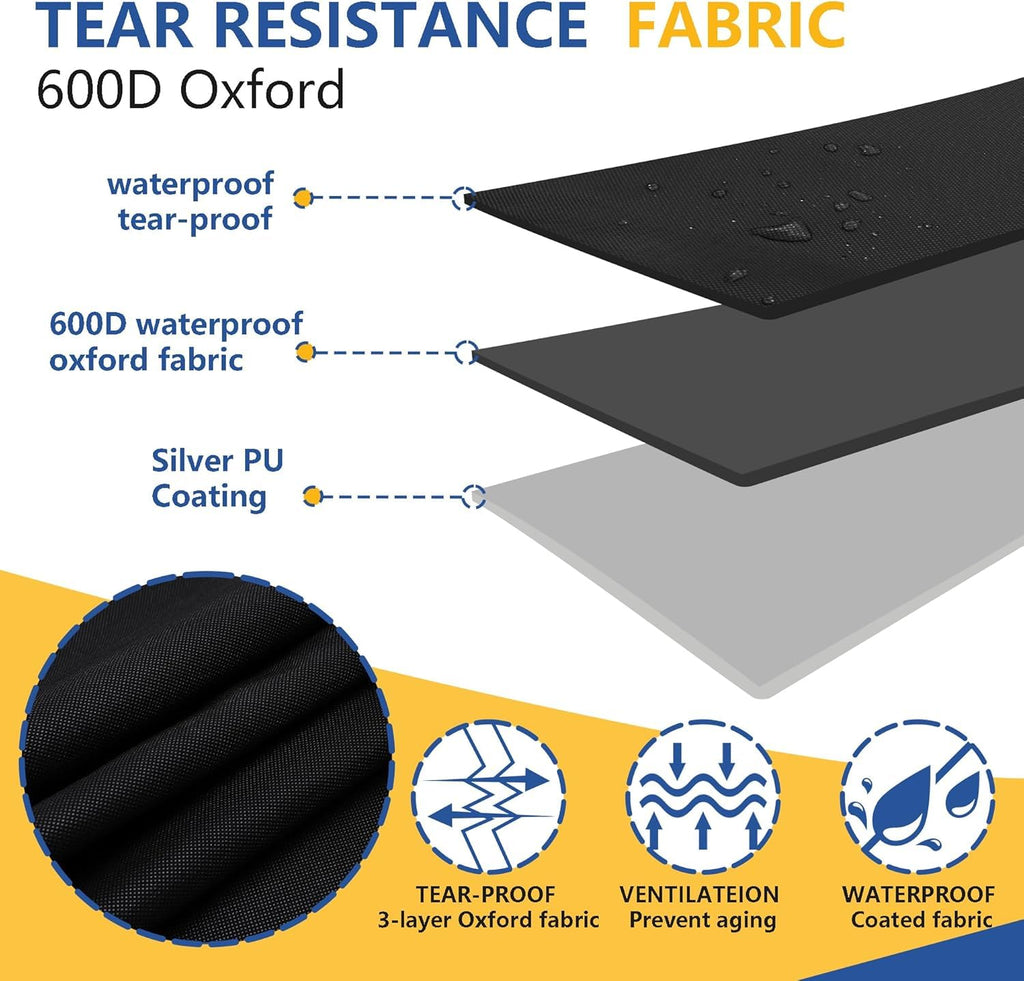 Folding Bed Storage Cover, Waterproof & Dustproof 40" L x 13" W x 41" H Rollaway Beds, Thick Fabric with Storage Bag for Indoor/Outdoor Use - image 5