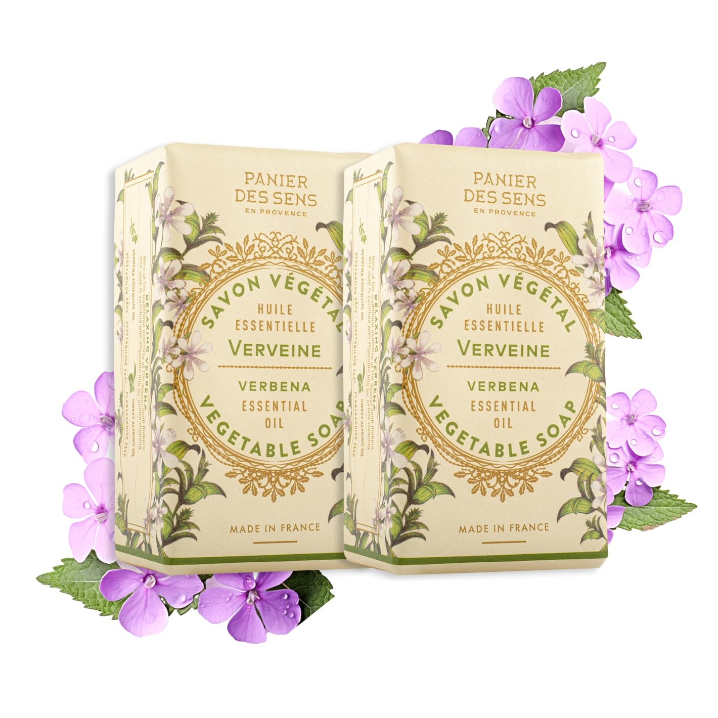 Panier des Sens Verbena Moisturizing Soap Bar | 2x150g Vegan French Soap
