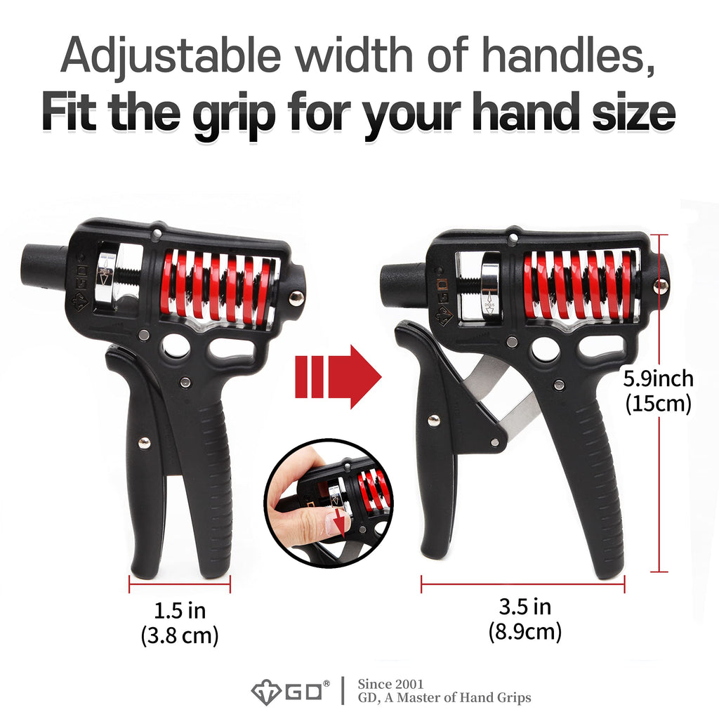 GD Grip Ultra-70 Hand Grip Strengthener | Adjustable 44–154 lbs