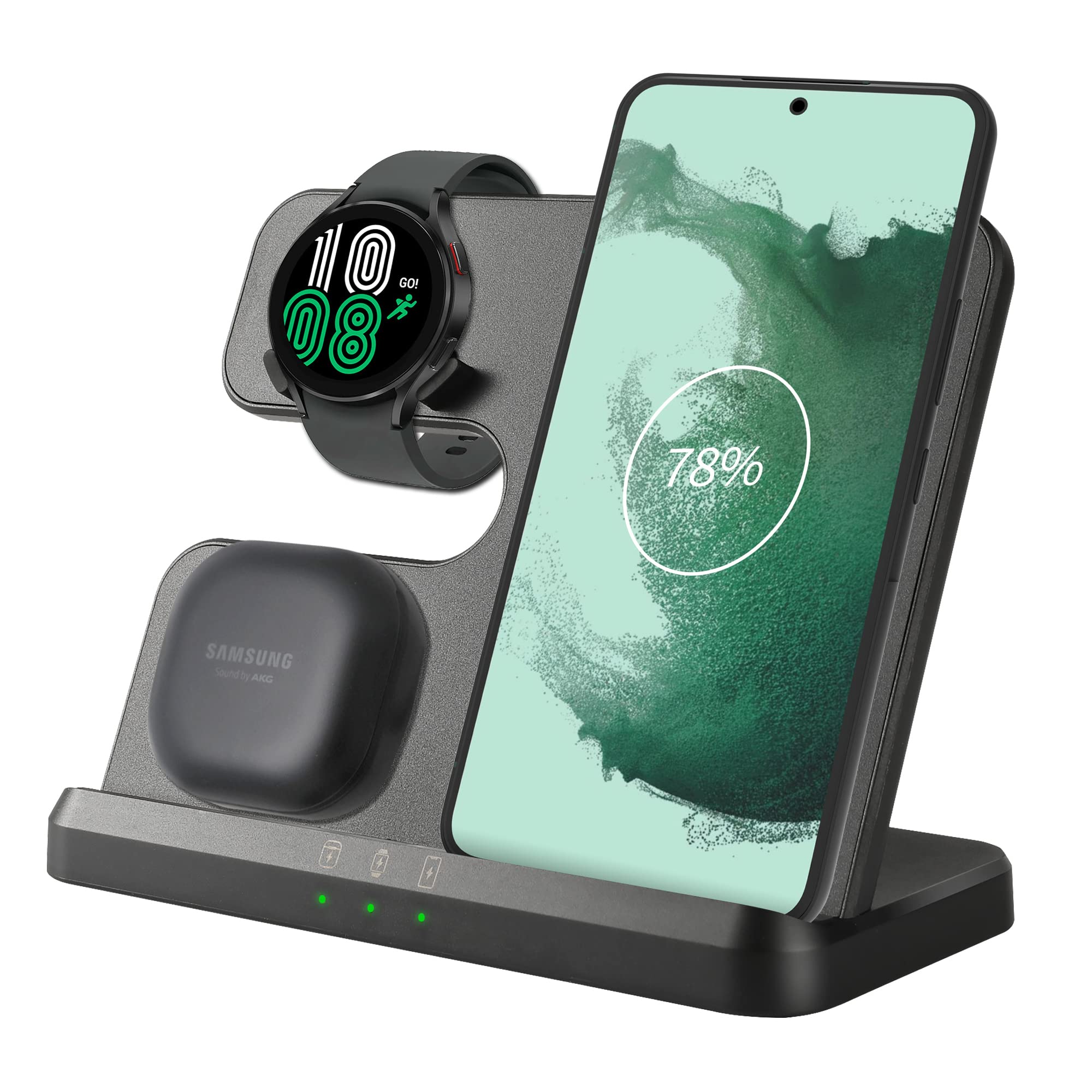 Jolof Store 3-in-1 Wireless Charging Station for Samsung Galaxy - 15W