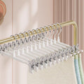Supmaker 20 Pack Trouser Hanger, 30cm Pants Hangers Space Saving Skirt Hangers with Adjustable Clips,Heavy Duty Clothes Coat Garment Jeans Hangers