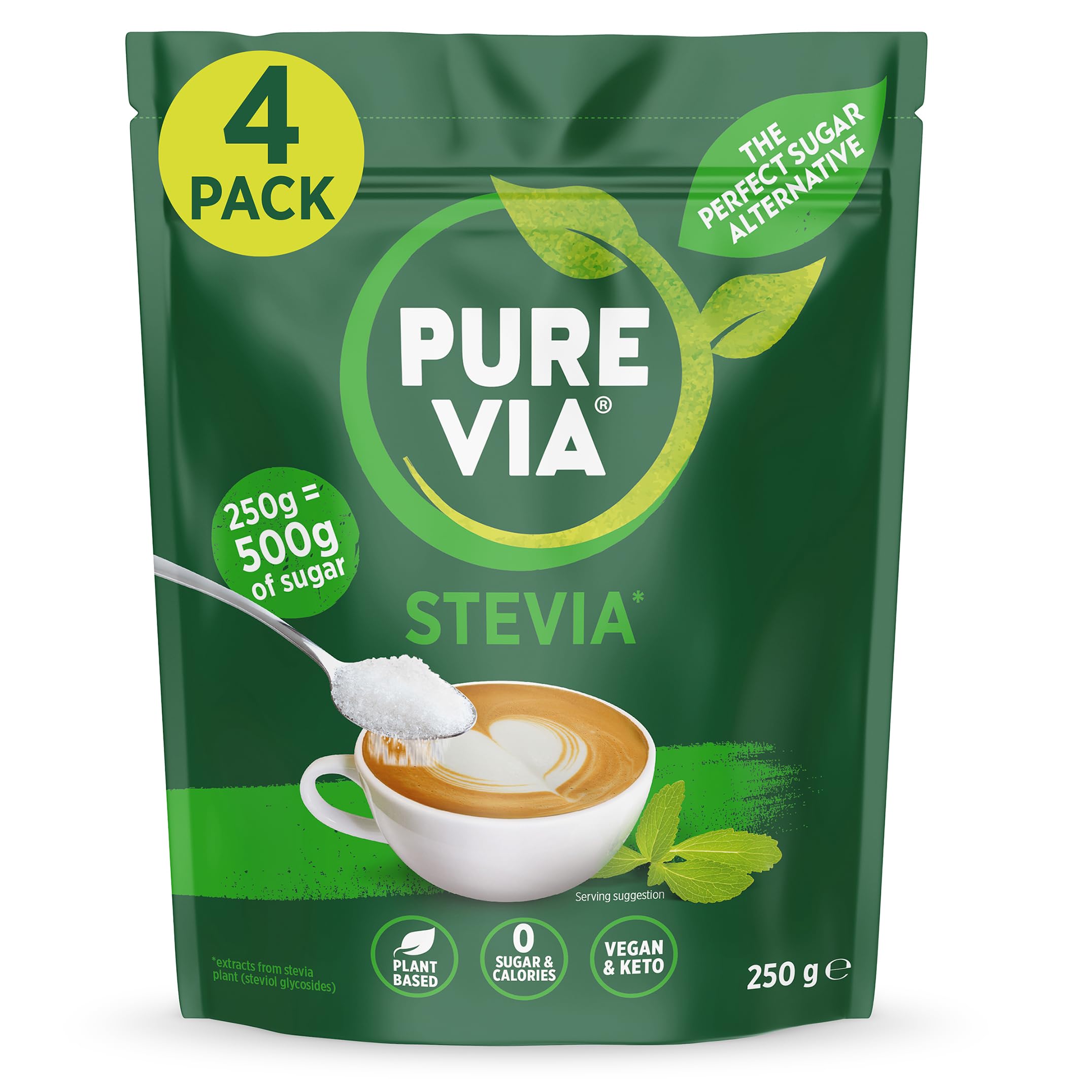 Pure Via Stevia Natural Sweetener – Zero Calorie & Gluten Free – 1kg