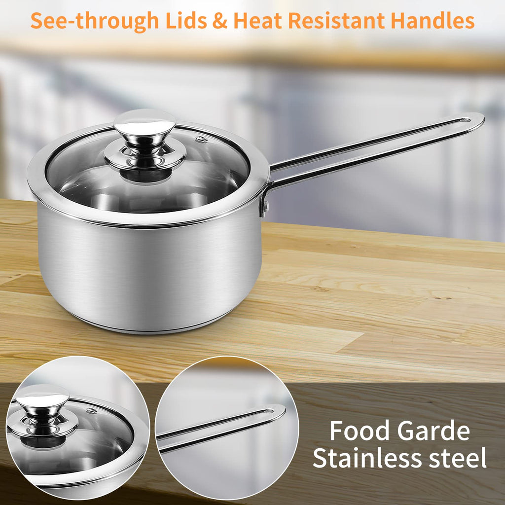 Jolof Store 6-Piece Stainless Steel Cookware Set | Induction Ready