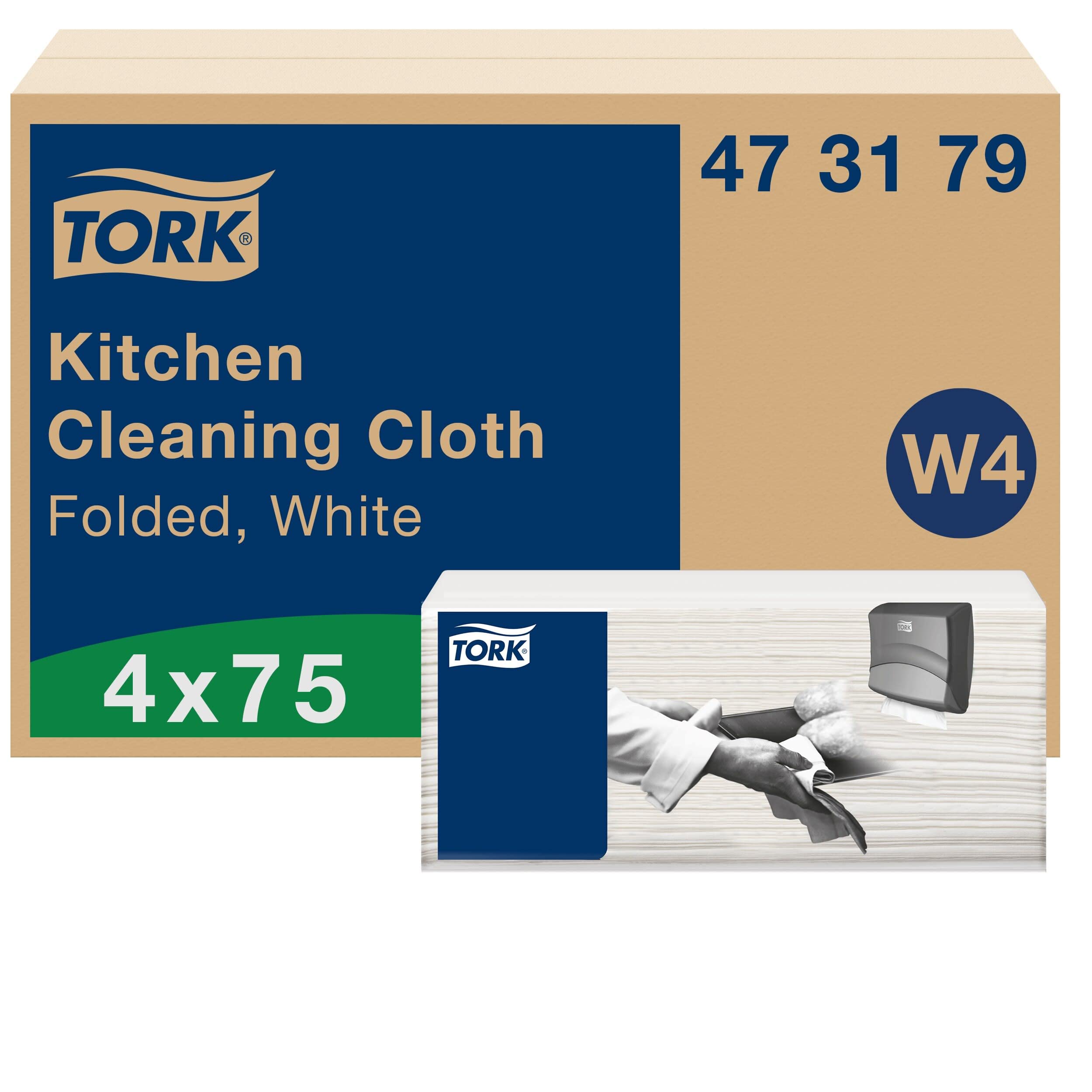 Tork Kitchen Cleaning Cloth W4 – White Heat-Resistant – 300 Pack
