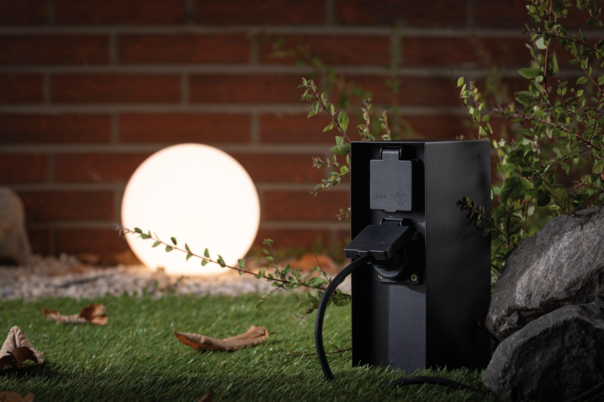 Paulmann Rio 94657 Outdoor Socket Column | Double IP44 Anthracite