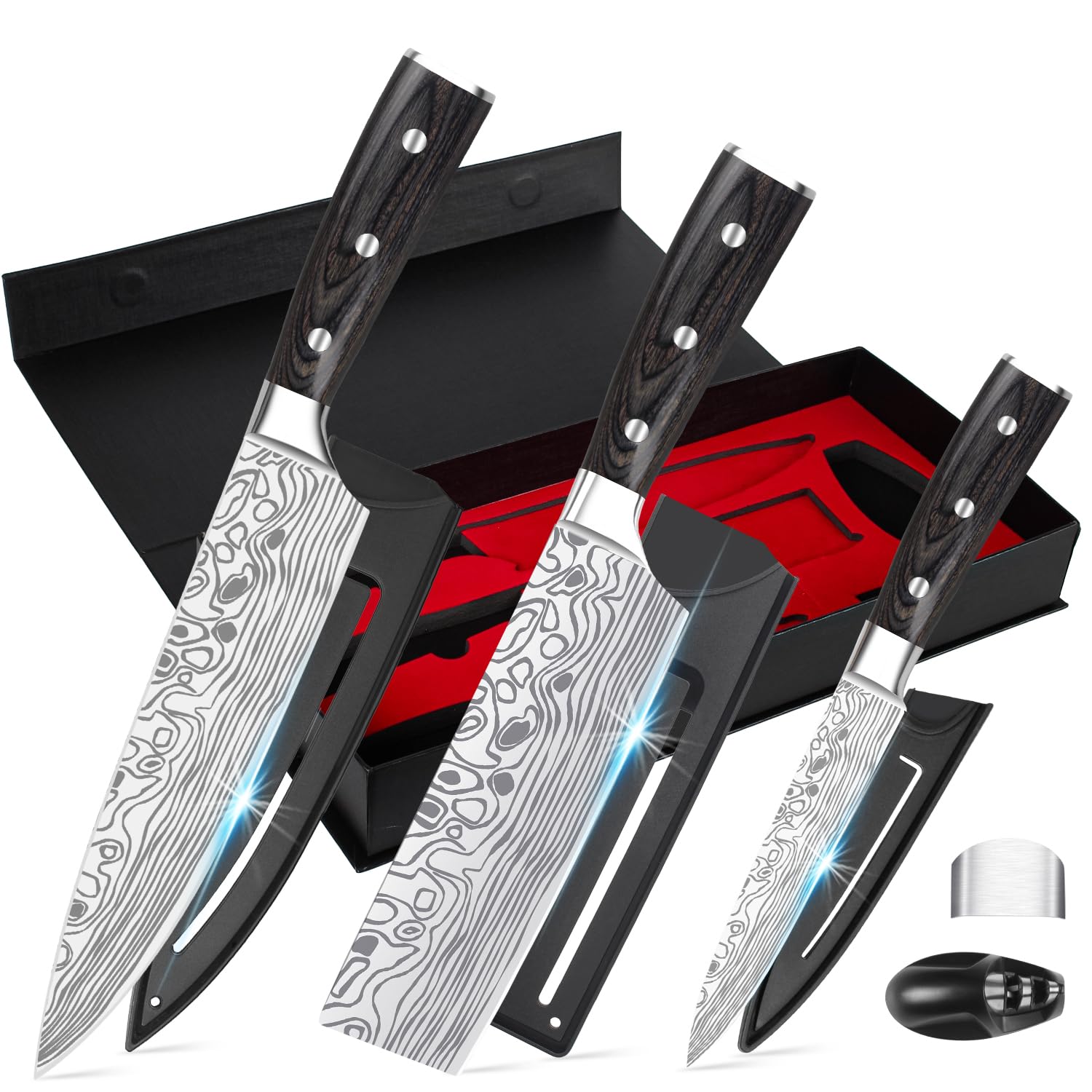Jolof Store 3-Piece Chef Knife Set – High Carbon German Stainless Steel