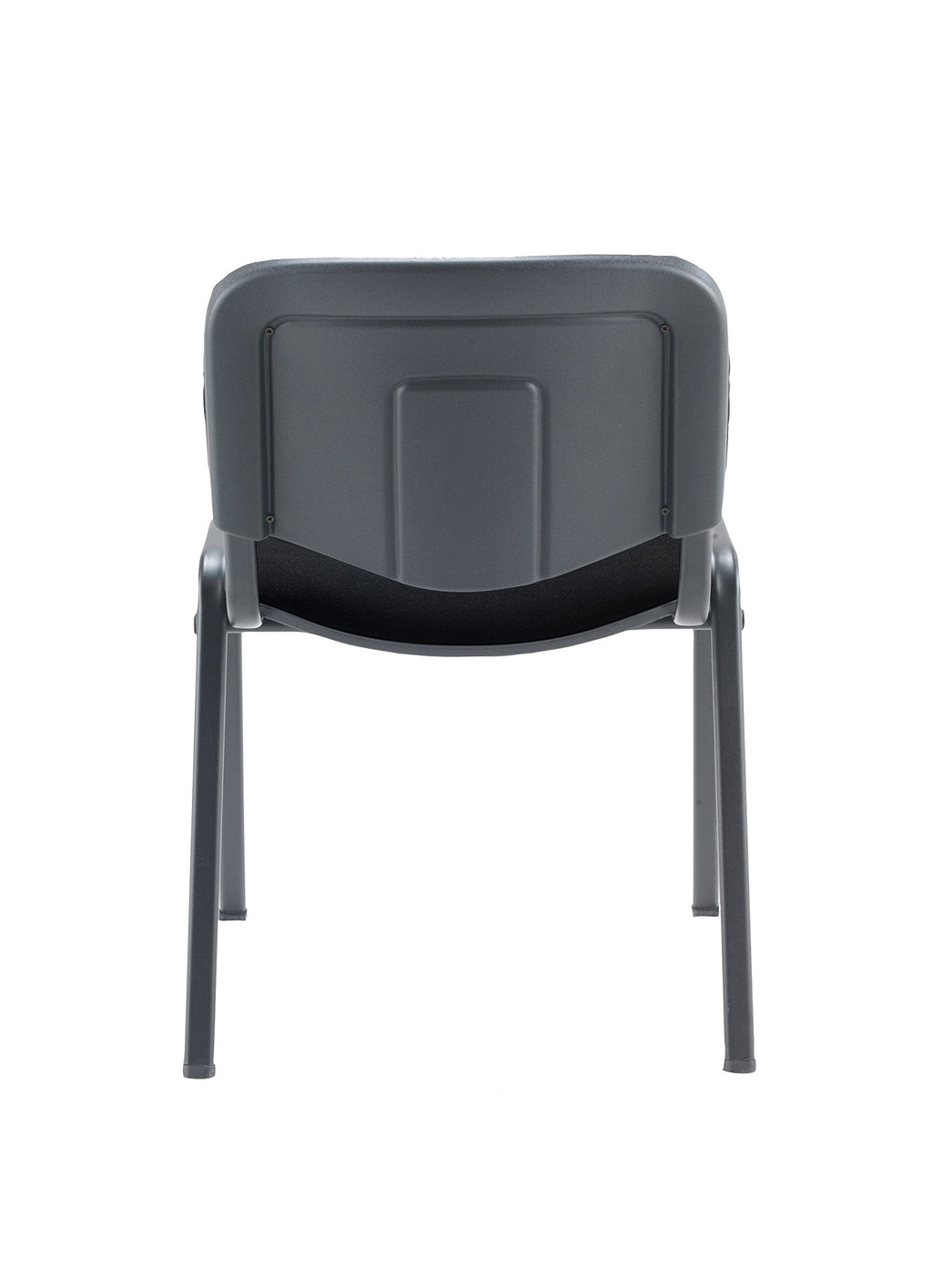 Office Hippo Heavy Duty Stackable Reception Chair, Black Frame, Fabric, Black