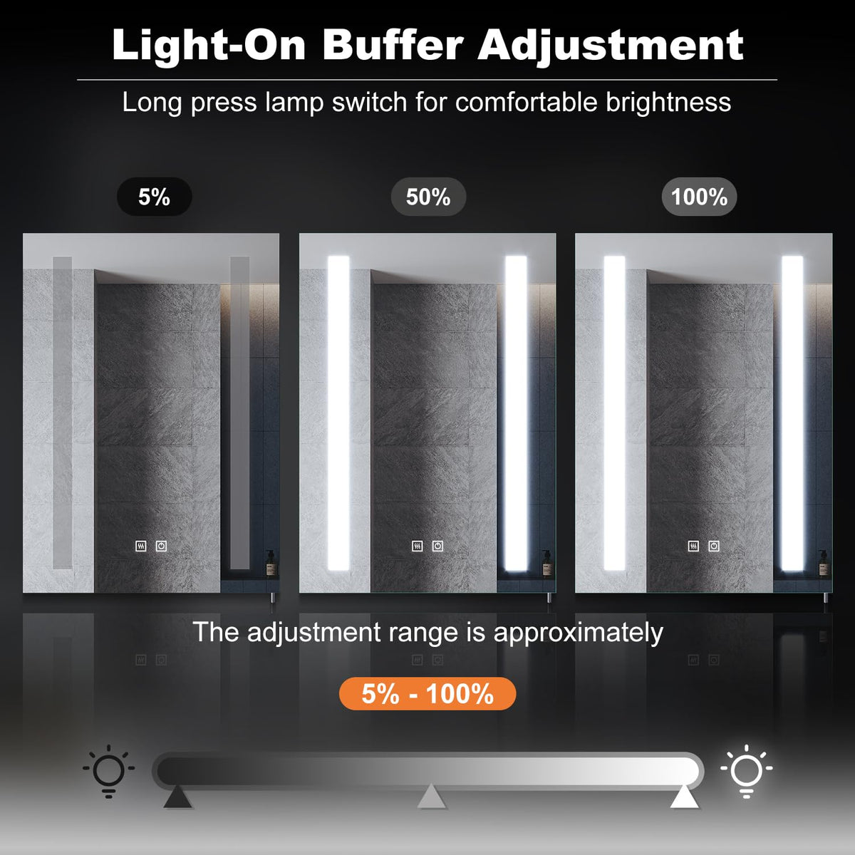 ELEGANT Illuminated Bathroom Cabinet with Shaver Socket, Built-in LED Light Strip, Demister Pad, Slow Close Hinge, Adjustable Shelves - image 4
