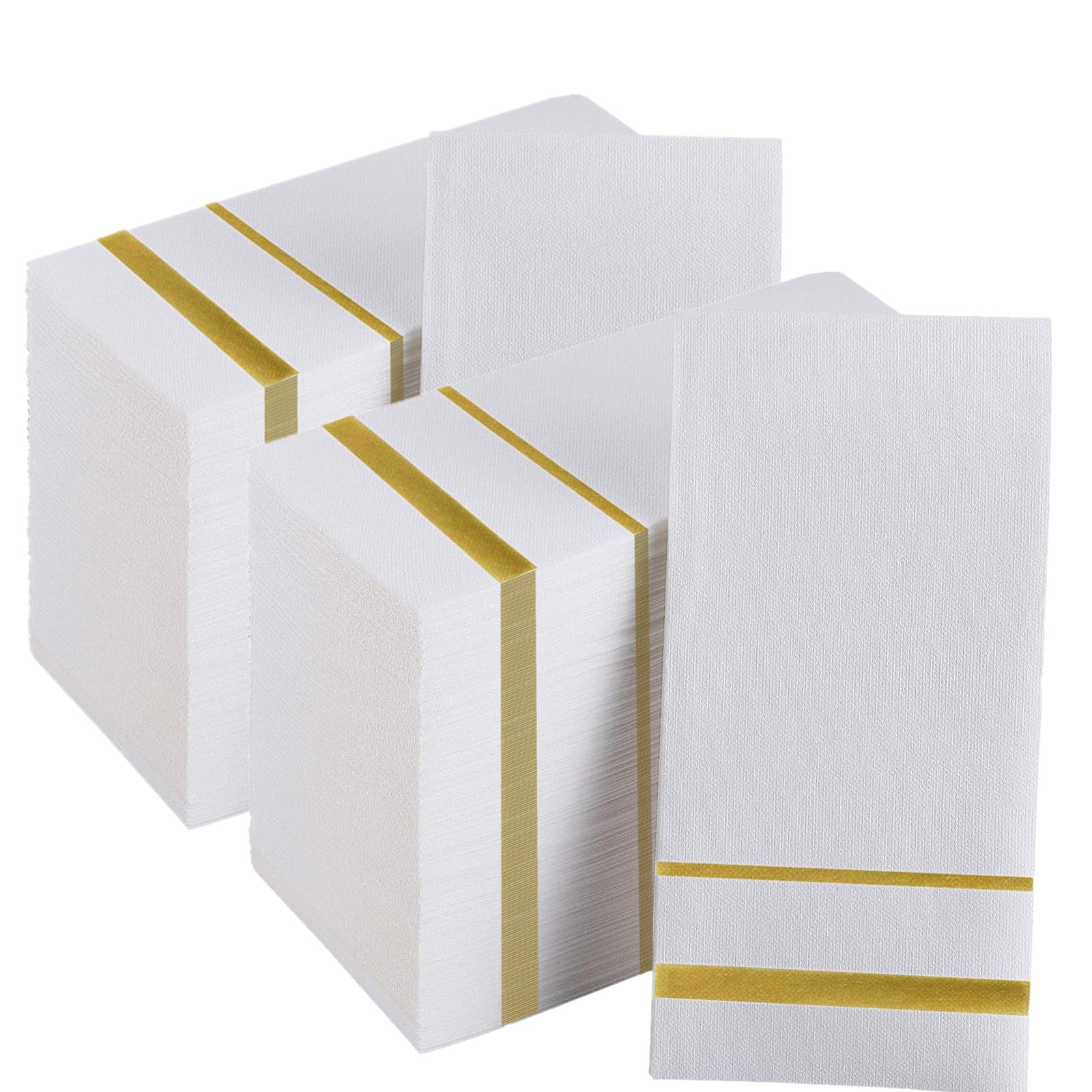 DADAWU Linen-Feel Disposable Hand Towels | 100 Count Guest Napkins