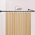 Crkmire L-Shaped Corner Shower Curtain Rod – Adjustable Stainless Steel