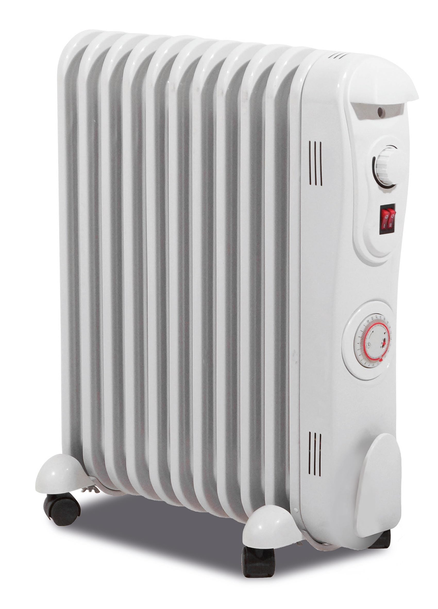 Prem-I-Air 2500W Oil-Filled Radiator – 11-Fin Electric Heater with Timer