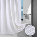 White Waffle Shower Curtain – Heavy Duty 256GSM Waterproof