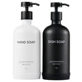 Janxin Set of 2 Glass Soap Dispensers 500ml with Stainless Steel Pump