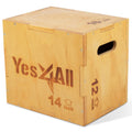 Yes4All Wood Plyo Box – 3-in-1 Wooden Jump Box for CrossFit & MMA