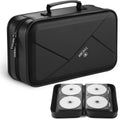 TIMCORR 144 Capacity CD/DVD Case Holder – Portable Plastic Storage Binder