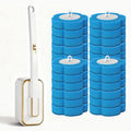 Jolof Store Disposable Toilet Brush Set | 48 Refills & Wall Holder