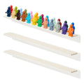 Tapeera 3-Pack Minifigure Display Shelves Compatible with LEGO, Acrylic Floating Shelf with Baseplate Studs