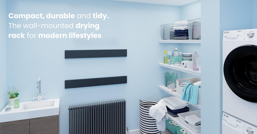 Hot Flow Glide Wall Mounted Clothes Drying Rack – 70cm Anthracite