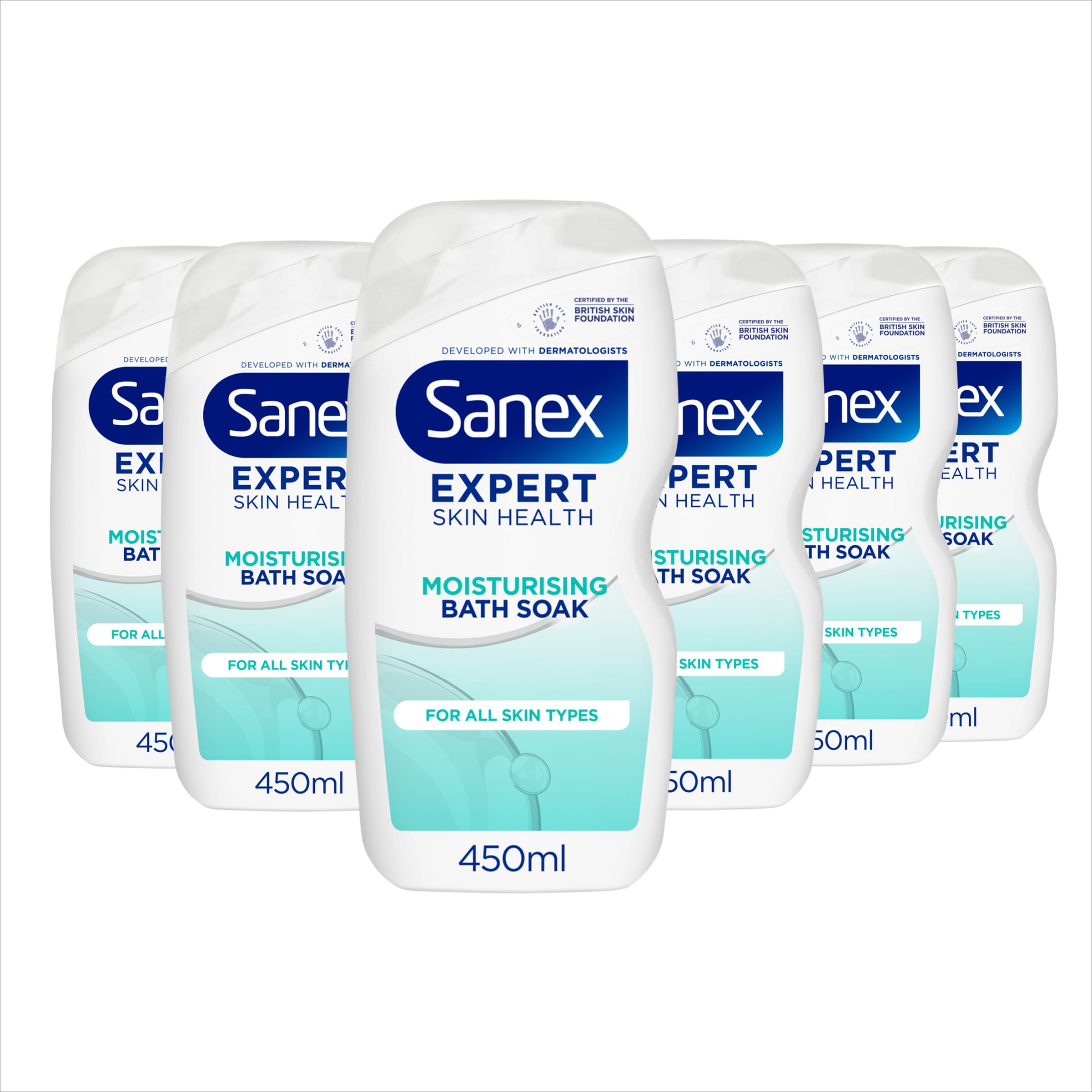 Sanex Expert Skin Health Moisturising Bath Soak - 450ml (6 Pack)