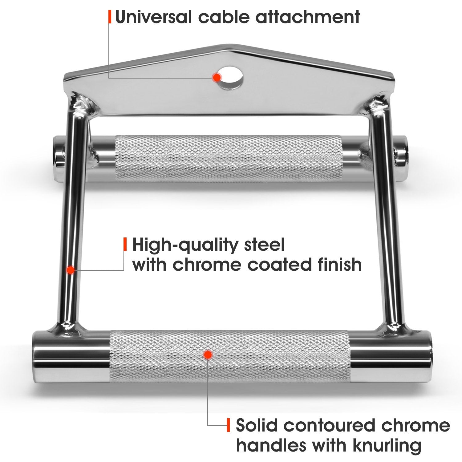 Yes4All T-Bar Row Platform & Double Grip Row Handle for 1" and 2" Bars