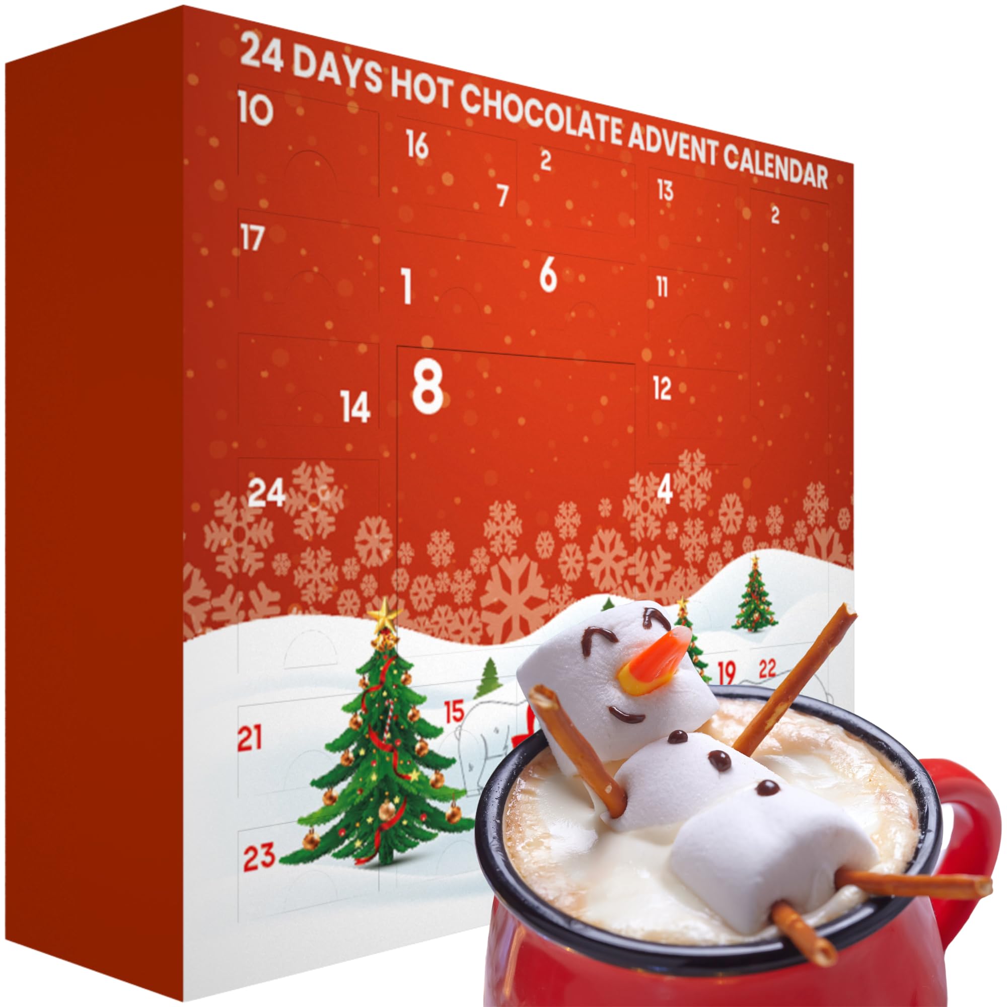 Jolof Store Hot Chocolate Advent Calendar 2025 | Luxury Cocoa Gift Set