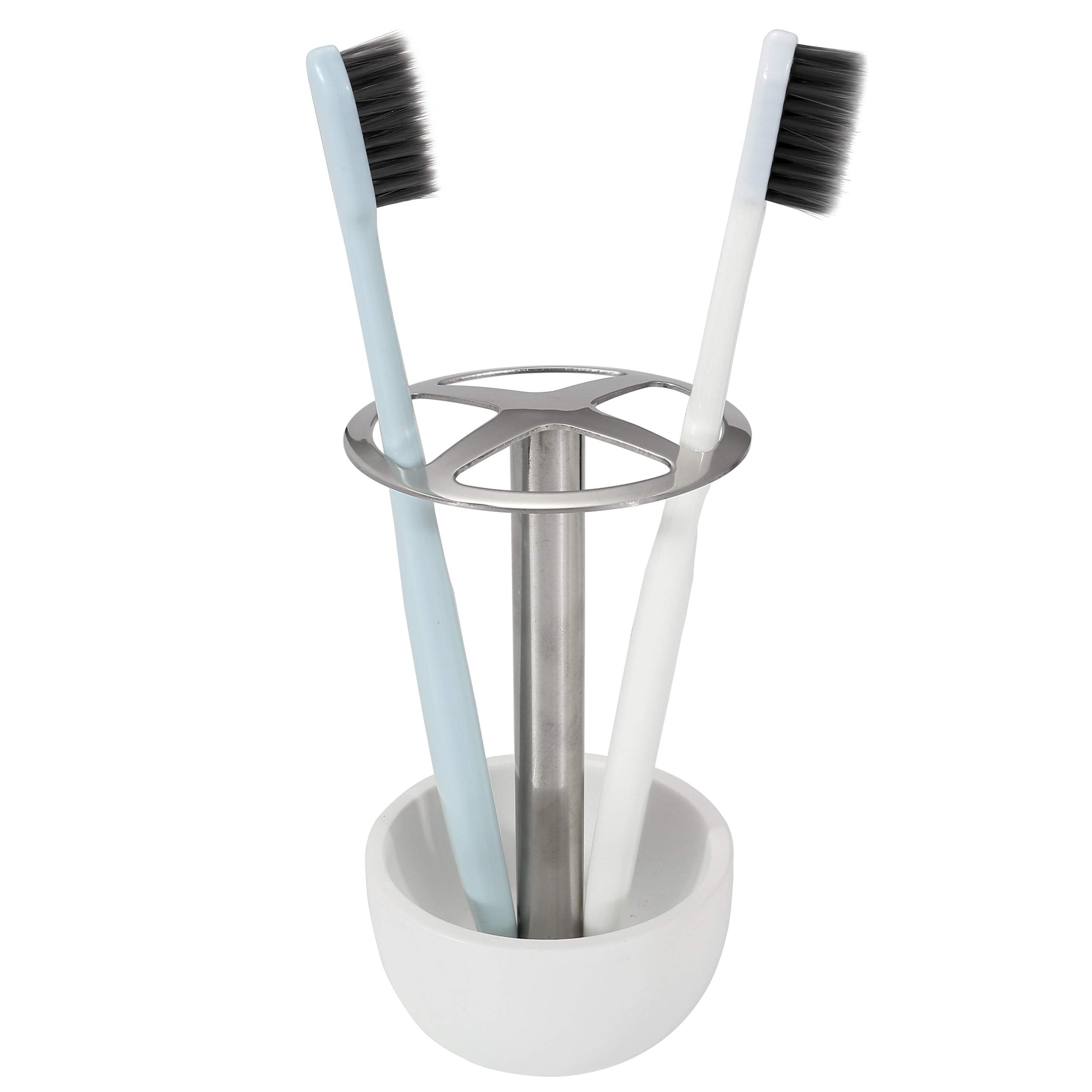 CozyCabin Stainless Steel Toothbrush Holder – 4-Slot Bathroom Organizer