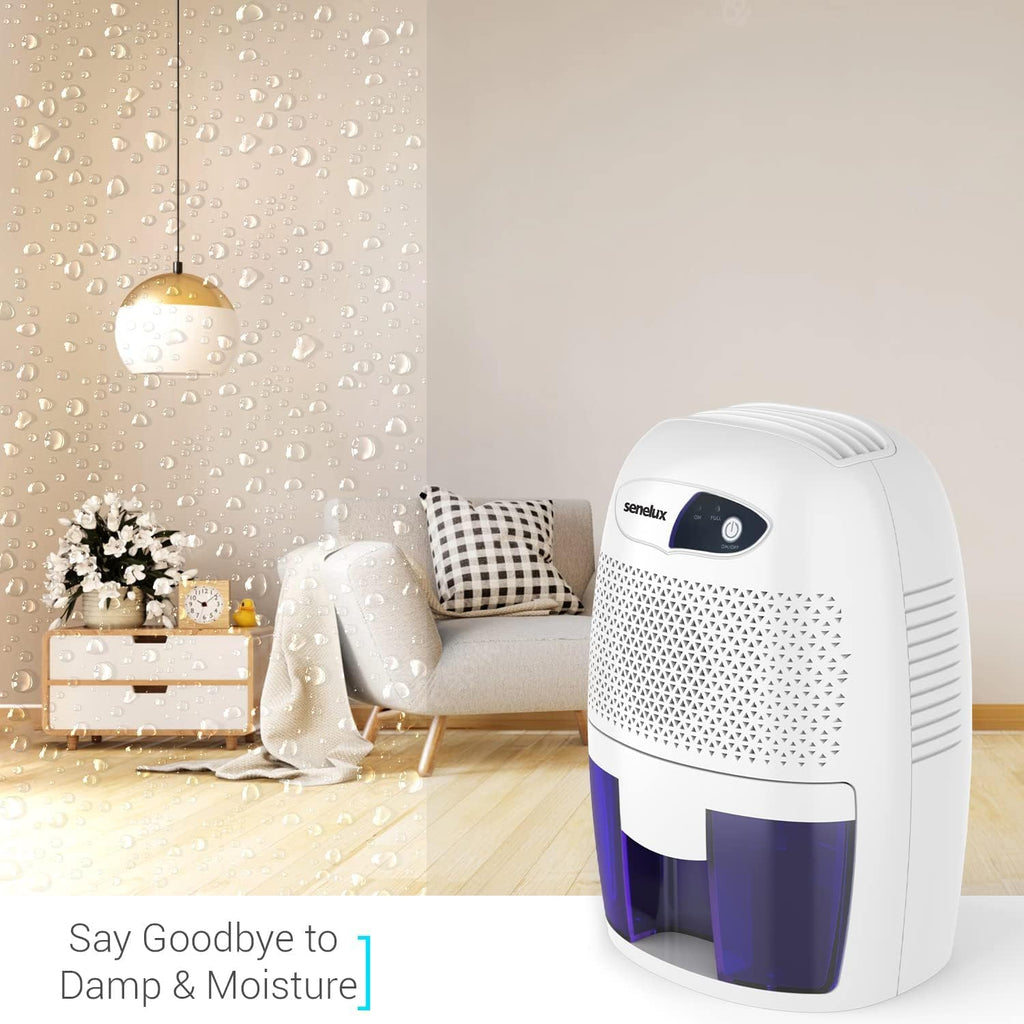 Senelux Mini Portable Air Dehumidifier – 500ml Quiet Moisture Absorber