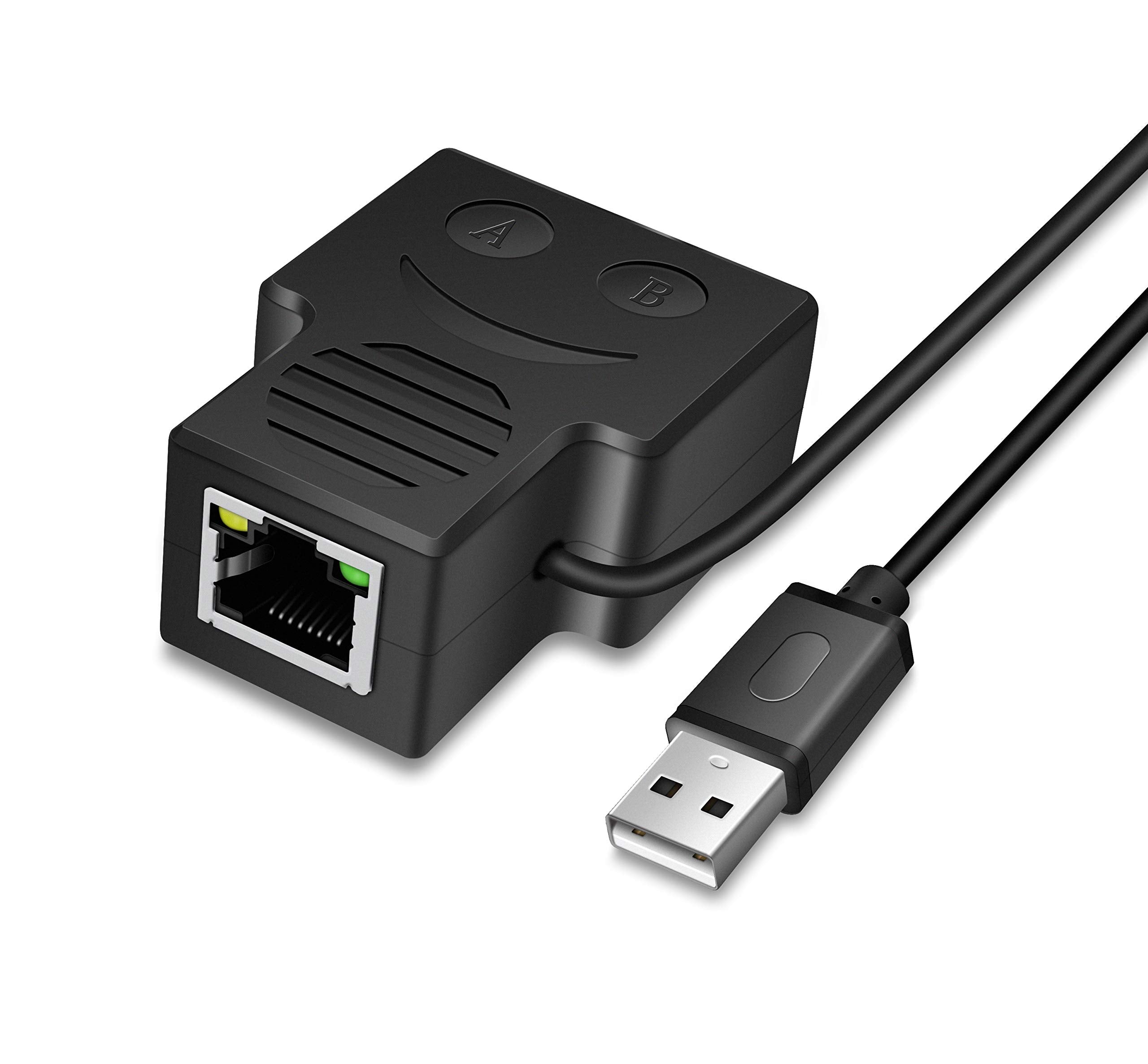 CERRXIAN RJ45 Ethernet Splitter 1 to 2 | 100Mbps LAN Network Adapter