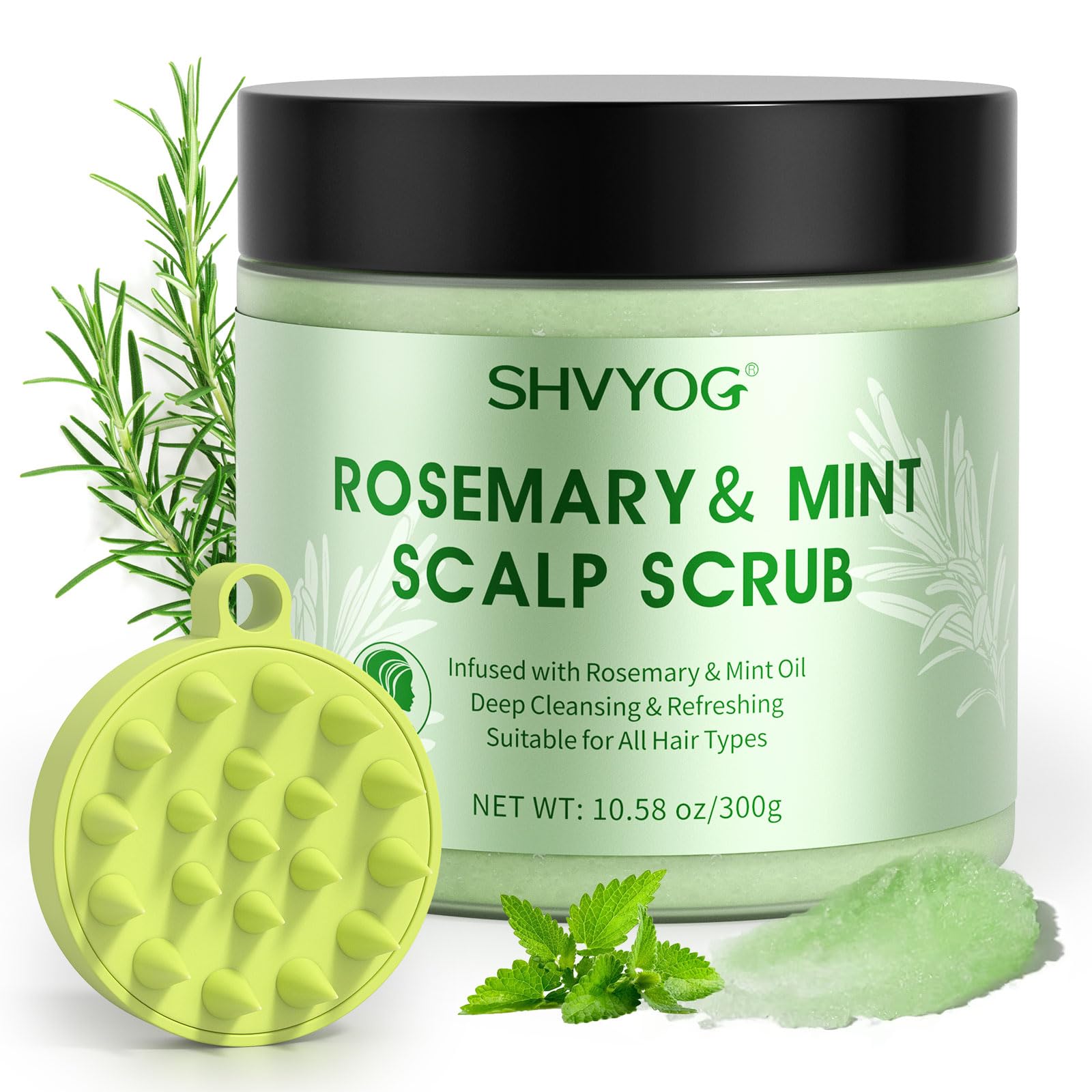 SHVYOG Rosemary Scalp Scrub Exfoliator for Hair Growth & Dandruff – 300g