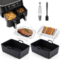 Hunnycook Silicone Air Fryer Liners for Ninja Dual Zone AF300UK - 10Pcs