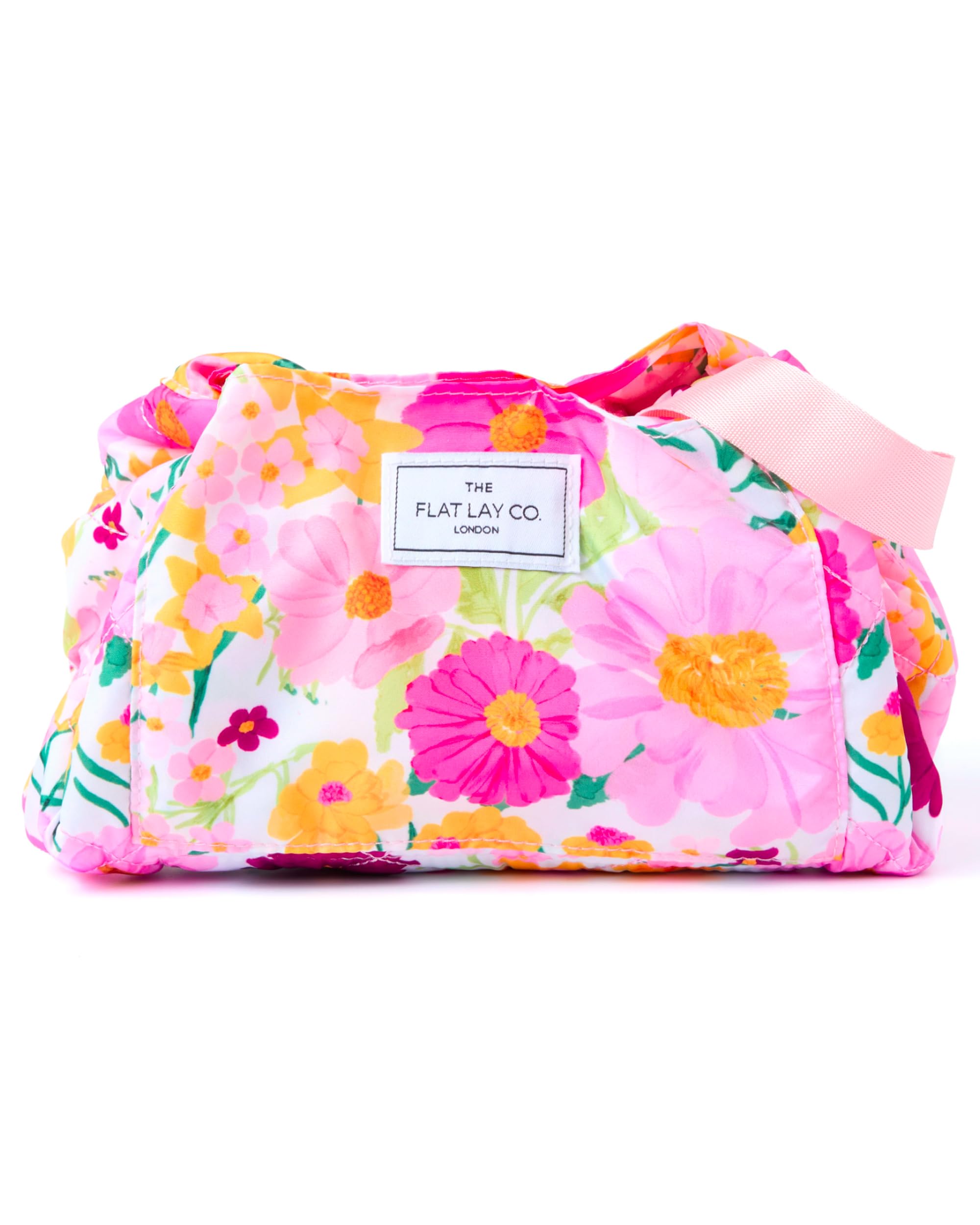 The Flat Lay Co. Drawstring Makeup Bag | Bouquet Flowers Organizer