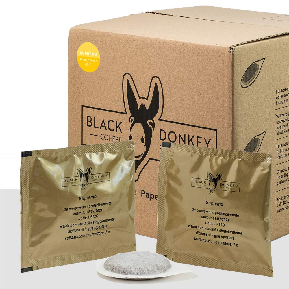 Black Donkey Supremo ESE Coffee Pods 44mm – 50 Pack Intense Espresso