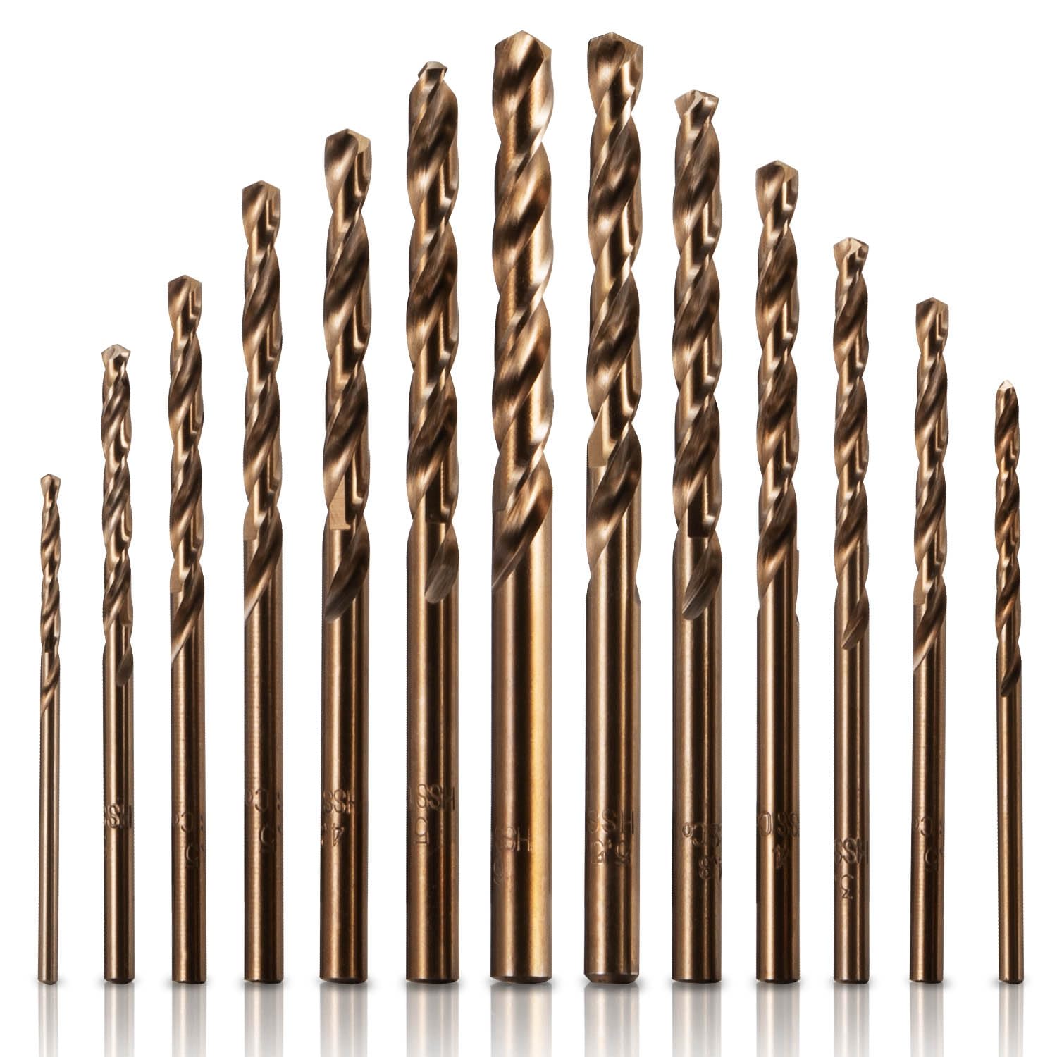 M35 Cobalt Drill Bit Set | 13-Piece High Speed Steel Twist Bits