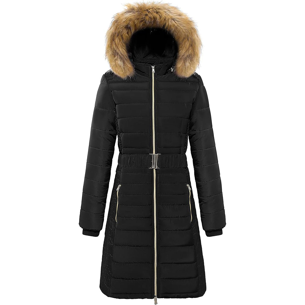 Wantdo Women's Long Puffer Jacket – Waterproof Winter Coat with Hood
