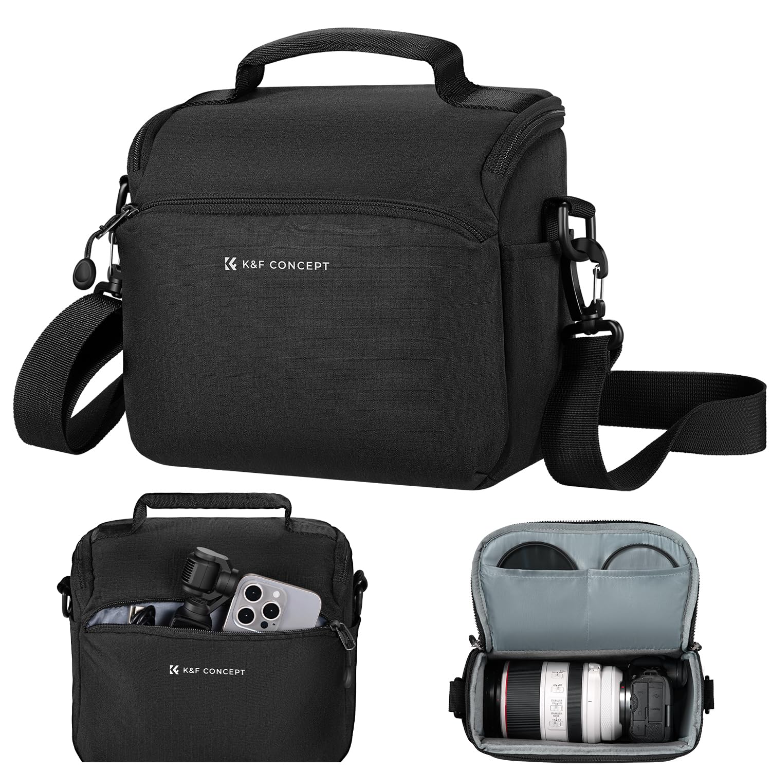 K&F Concept Camera Sling Bag – Compact Crossbody Case for DSLR/Mirrorless