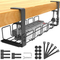 Under Desk Cable Management Tray – No-Drill Wire Organizer