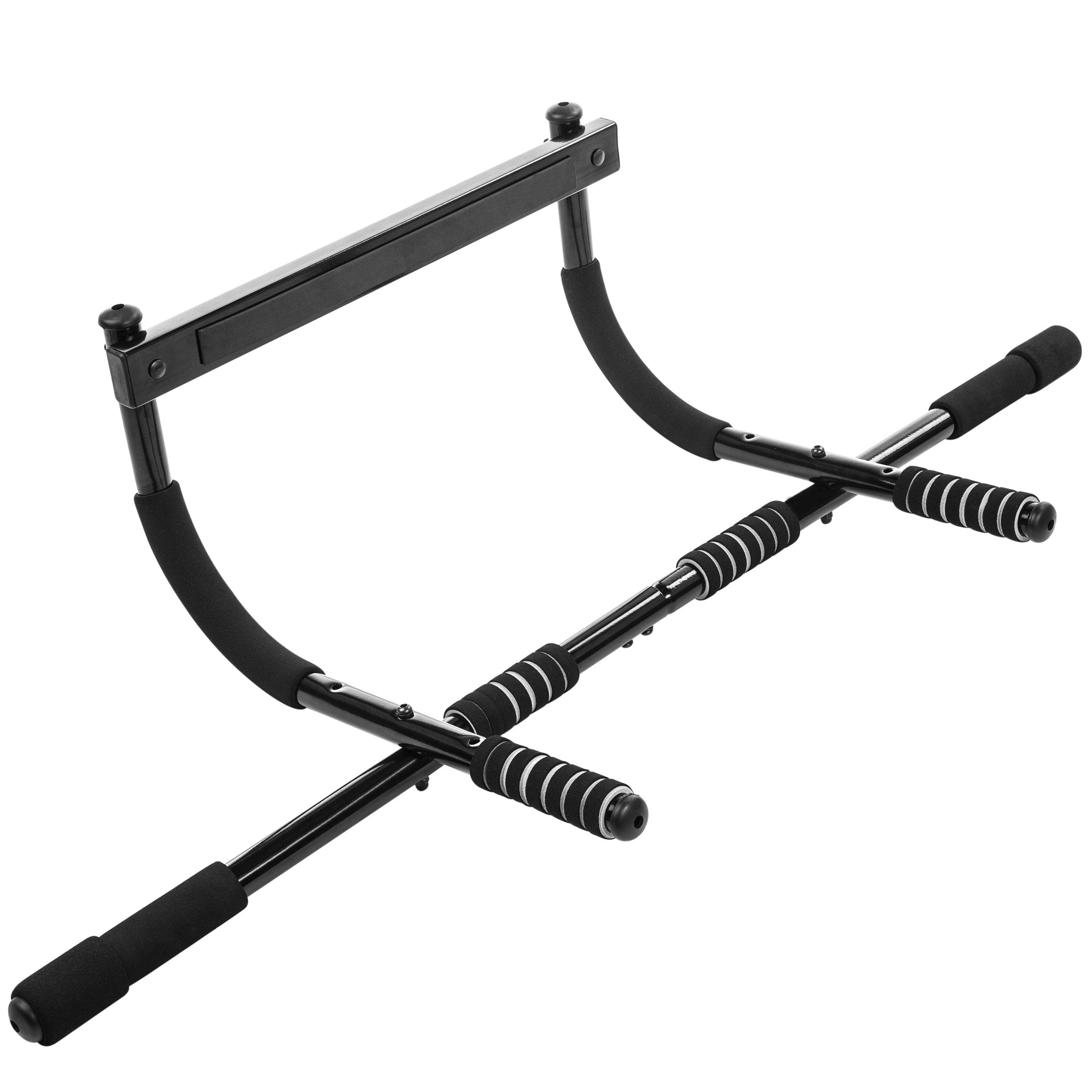 Ultrasport 4-in-1 Door Pull-Up Bar – Steel Upper Body Trainer, Black